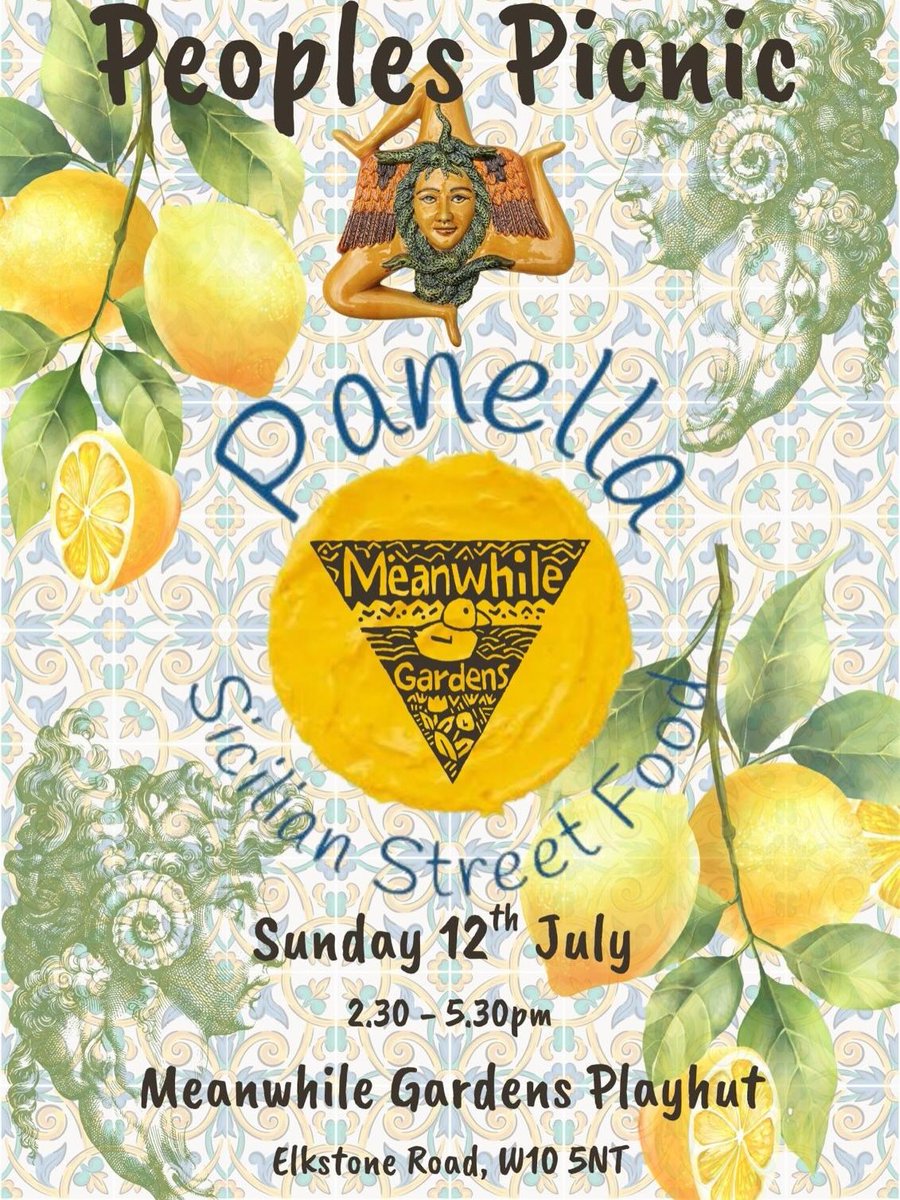 TelmaCaley1z's tweet photo. We had a lovely Sunday with Giuseppe and Caterina of @panellalondon, who brought the taste of Palermo to our Playhut through their community picnic. https://t.co/XChnT0w5pa