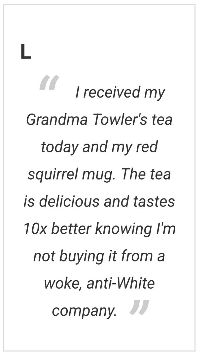 AObserver2026's tweet photo. @oldspeak_books @SirJBritain Yup, I’m no longer to buy antiWhite tea company @YorkshireTea boycott over BLM. I haven’t bought Yorkshire Tea since 2022 which is 4 years now so it’s their loss.

Go to see Grandma Towler’s tea website. I will buy their tea for the first time. https://t.co/6qW8ocT2Ai