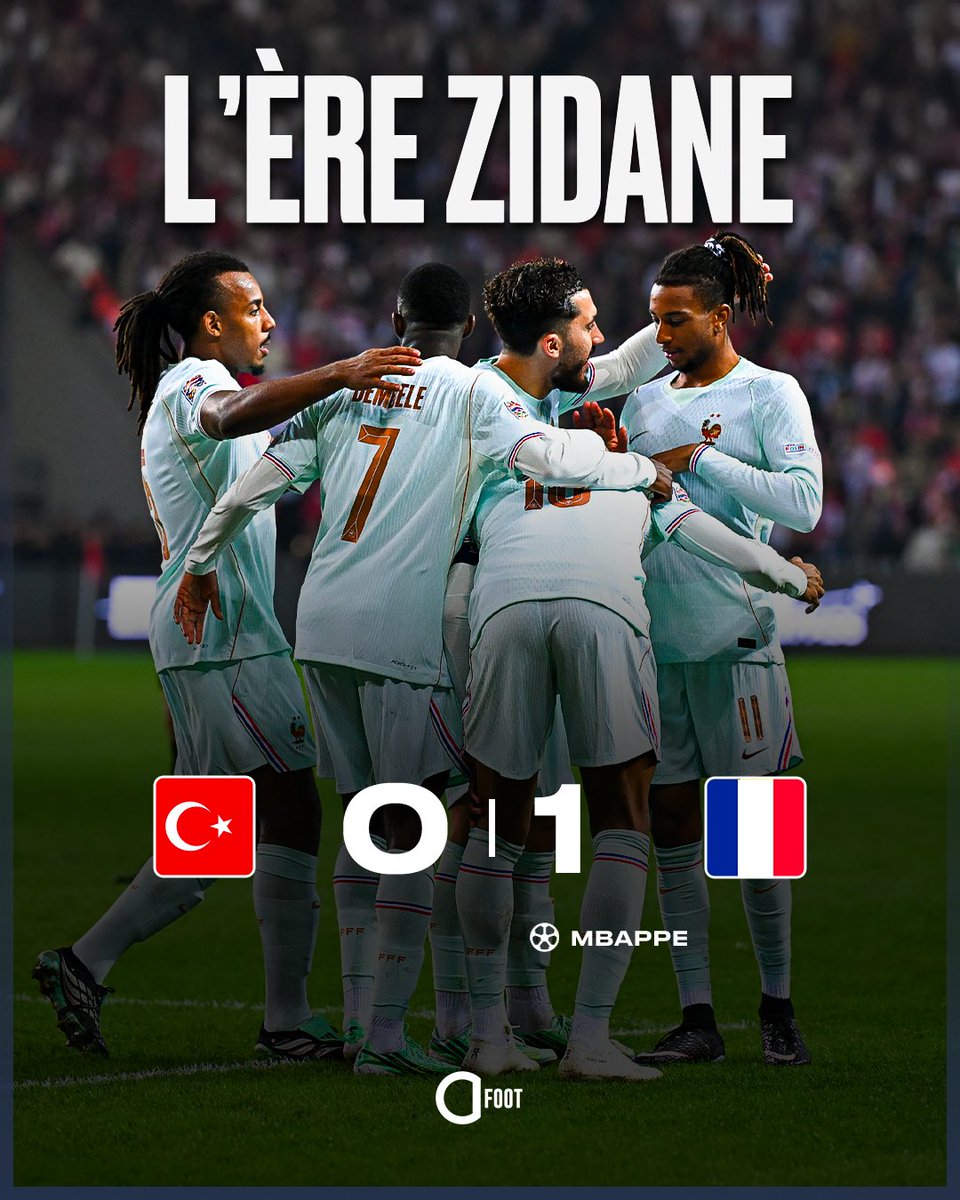 ActuFoot_'s tweet photo. 🚨🚨 L'ÉQUIPE DE FRANCE DE ZINÉDINE ZIDANE 🇫🇷 COMMENCE PAR UNE VICTOIRE !!! 🤩

Il était scruté, il était attendu... et le nouveau sélectionneur a répondu aux attentes, en tout cas au niveau du résultat. 

IL EST LE PREMIER SÉLECTIONNEUR DES BLEUS À RÉUSSIR SES DÉBUTS AU XXIème SIÈCLE. ✅

Et comme un symbole, c'est le capitaine KYLIAN MBAPPÉ qui lui a offert son premier succès. 

Inquiétude néanmoins : le meilleur buteur des Bleus est sorti sur blessure juste après son but. 🤕

Prochain match : Belgique 🇧🇪 - 🇫🇷 France lundi. ⏳