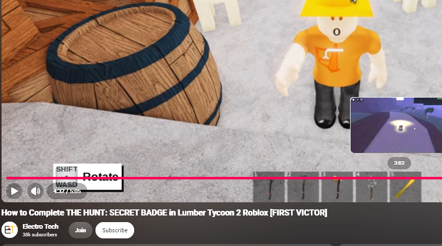 AxlDisclosure's tweet photo. Lumber Tycoon 2 Secret badge has been released to the public! https://t.co/jdf4SCTWhG