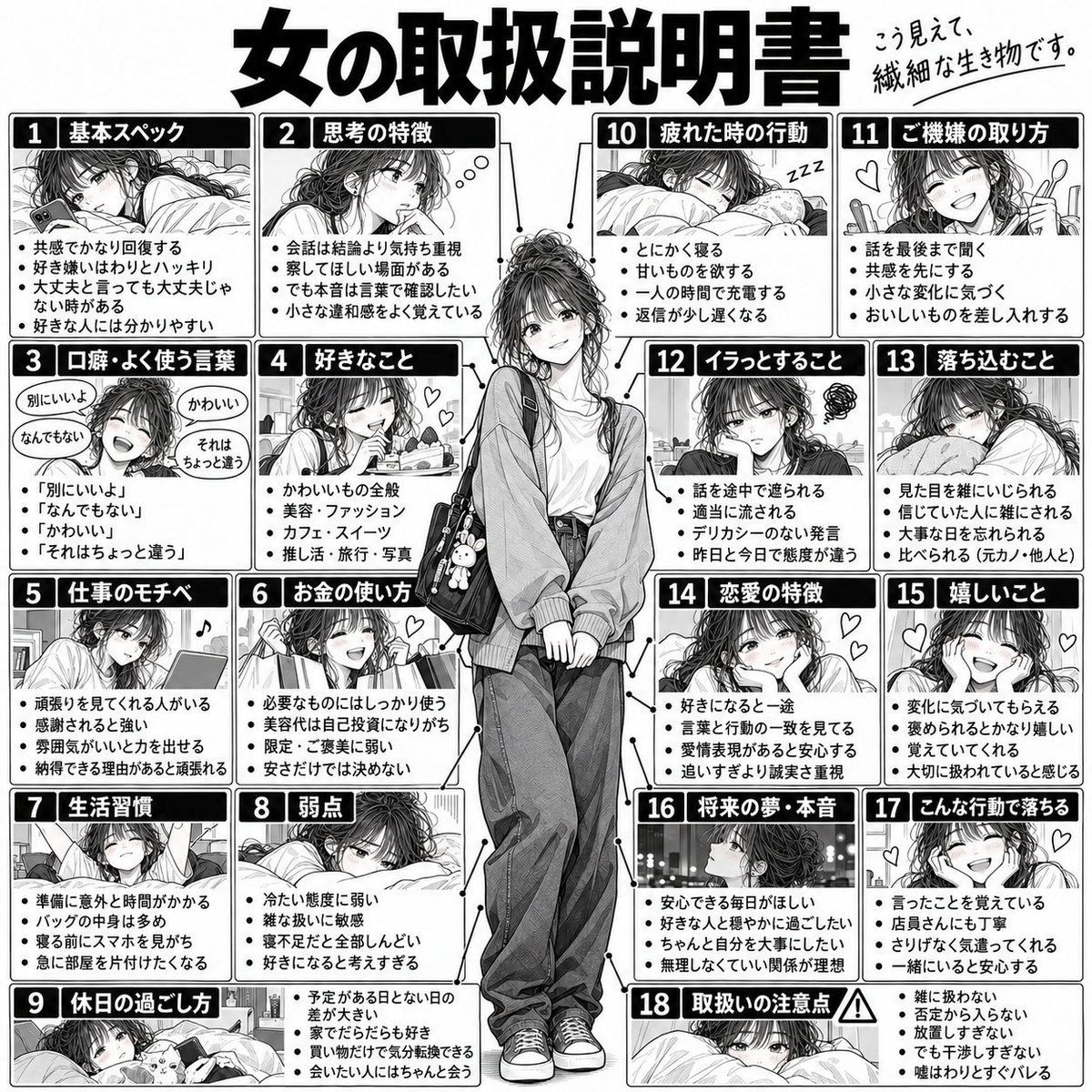 kiyo_money28's tweet photo. すべての男性に読んでほしい。
「女の取扱説明書」 https://t.co/bpv8FJzm82