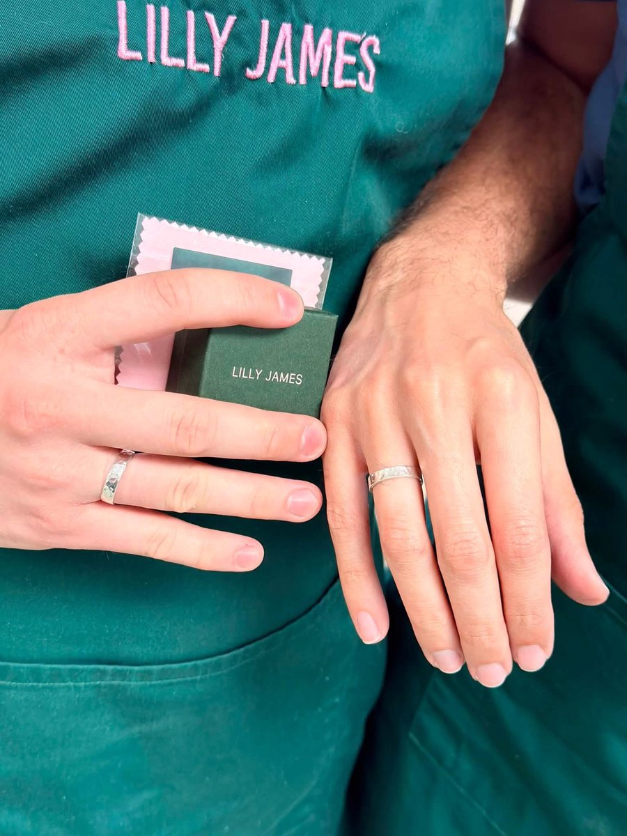 LillyJamesX's tweet photo. Sometimes ring making doesn’t go exactly the way we planned… and that’s part of the experience. 

This handsome couple learned that when something doesn’t turn out quite right, we don’t give up. We keep working, adjusting, and trying again until it’s just right.

A few laughs, a little patience, and two rings they can be proud to say they made themselves. Had a great time with you guys!