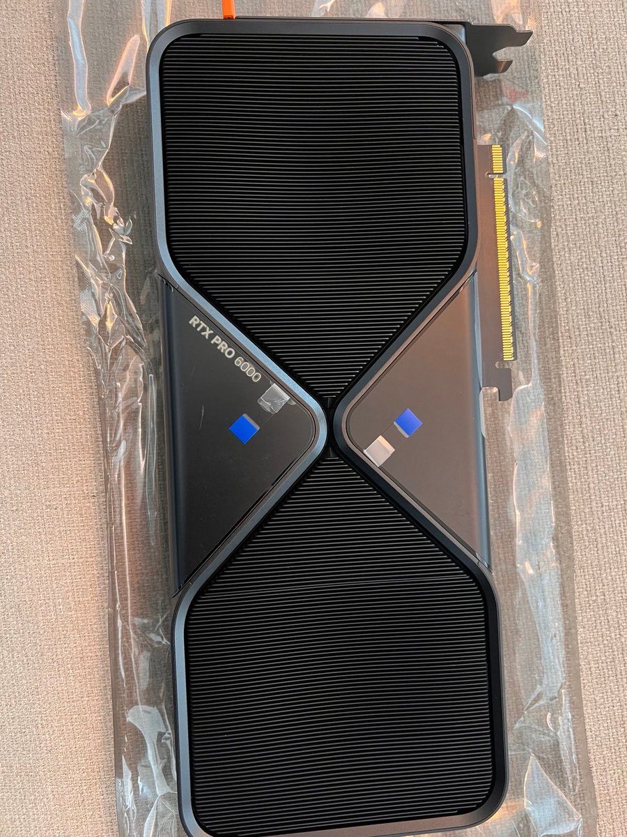 TrionTrades's tweet photo. The NVIDIA RTX PRO 6000 Blackwell Workstation Edition has officially been purchased. 

First GPU of the fleet. 

1 down many more to come. https://t.co/goBOlE13Jy