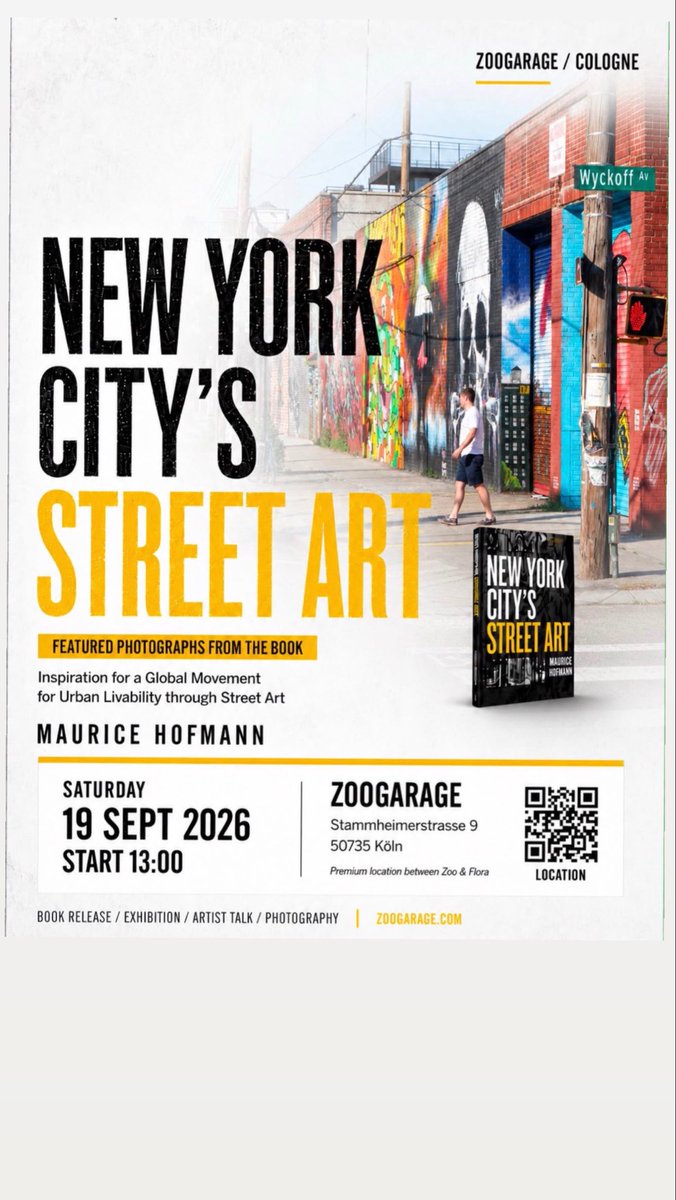 moreeze's tweet photo. This past weekend I released New York City’s Street Art and, for the first time, exhibited some of the photographs featured in the book.

Seeing the images move from screen and page onto a gallery wall was amazing. 
#Photography #StreetArt #NYC #Exhibition https://t.co/B72TS93dfs
