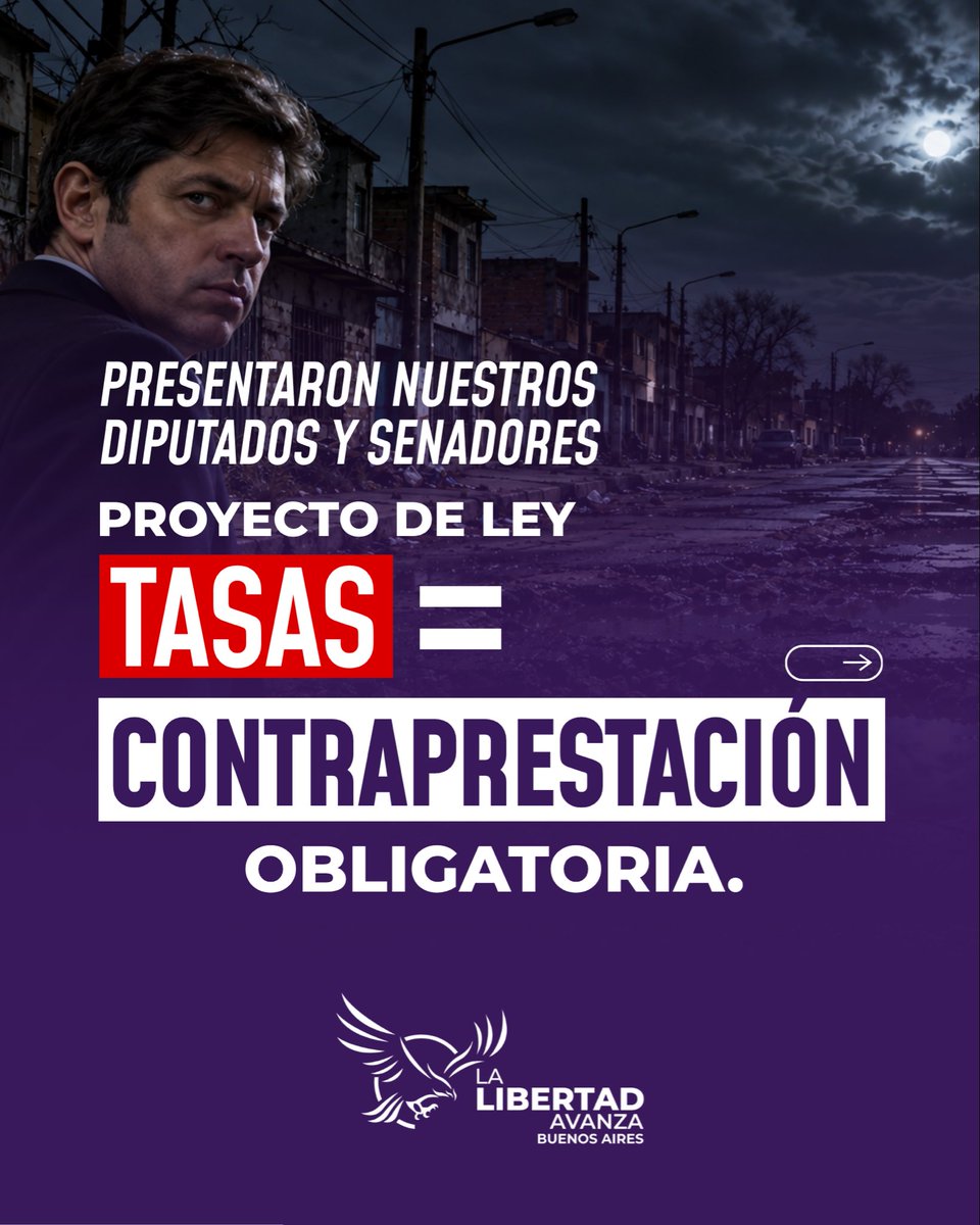 LLAenPBA's tweet photo. Intendentes: no le roben más a los bonaerenses. Presentamos un proyecto para que las tasas municipales tengan una contraprestación obligatoria y no funcionen como cajas municipales sin justificación.

Seguimos dando las batallas necesarias para reducir el peso del Estado en el bolsillo de la gente.