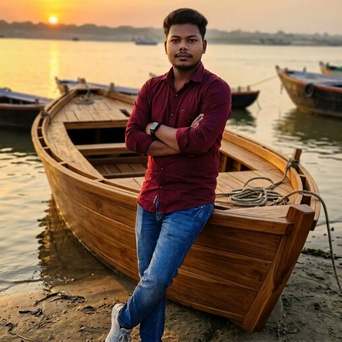 AdinaDupont's tweet photo. नदी का किनारा, ढलता स��रज और दिल का सुकून—यही तो ज़िंदगी है। हर शाम एक नई शुरुआत का वादा करती है। https://t.co/9TL3I0zVFz