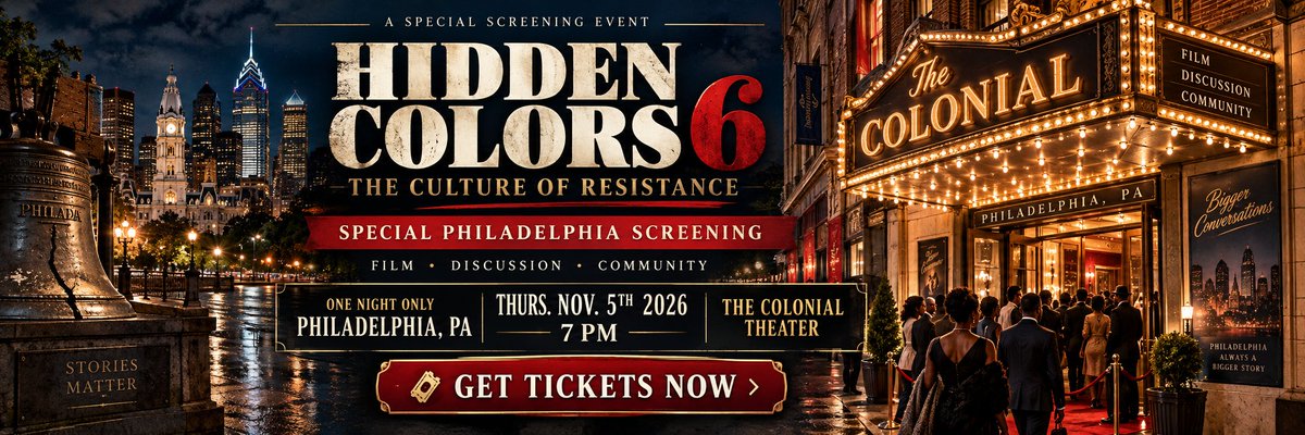 tariqnasheed's tweet photo. Whassup Philly......

Get your tickets to see Hidden Colors 6 this November at https://t.co/fPGDRTTVee https://t.co/WvgUQkQ1NK