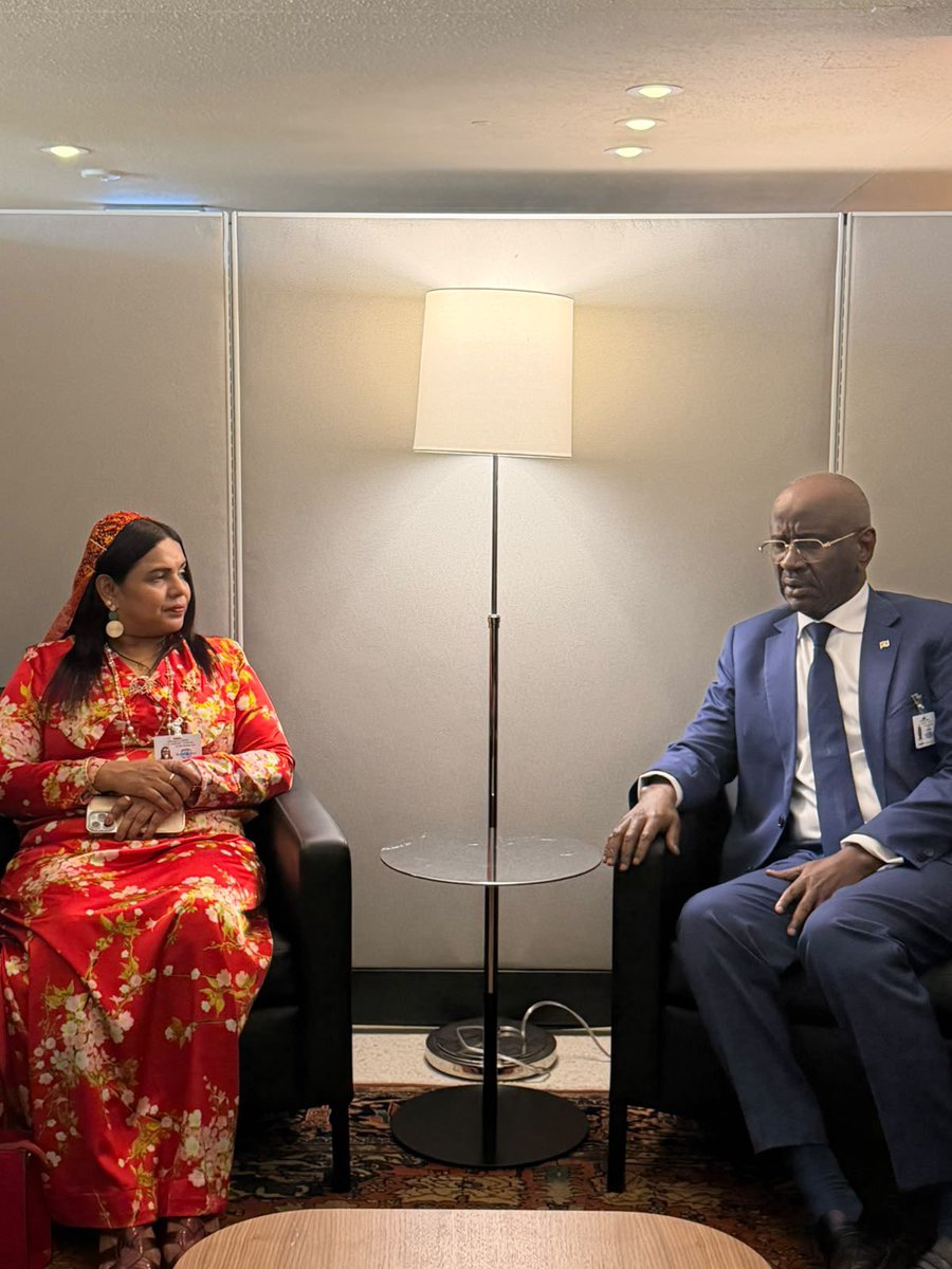 IruthishamAdam's tweet photo. 🌍Had a productive meeting with the Minister for Foreign Affairs, Cooperation and Mauritanians Abroad of Mauritania, @MS_Merzoug, on the sidelines of #UNGA81HLW.

Building on our recent discussions in Jeddah, we reflected on the longstanding bonds between the Maldives and Mauritania and explored ways to further strengthen bilateral and multilateral cooperation on shared priorities

@MoFAmv 
@MVPMNY 
@MDVinGeneva 

#MDVatUNGA81