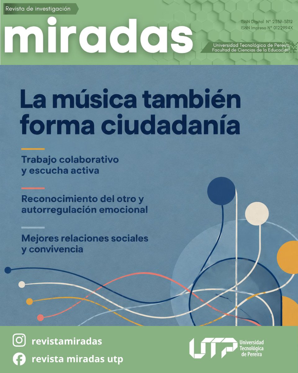 miradasutp's tweet photo. ¿La música fortalece la convivencia escolar?

El artículo "Práctica musical colectiva y su aporte a la formación ciudadana" demuestra cómo el trabajo sonoro en grupo desarrolla la escucha activa, la empatía y la autorregulación.   Lea el estudio:https://t.co/6R22PvutwG https://t.co/FhAPRRaeS5