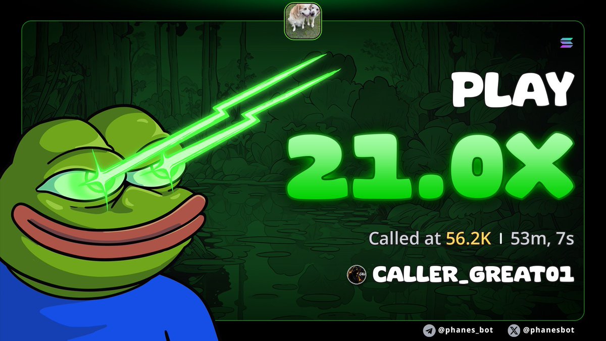 caller_great11's tweet photo. 21X form my call on $PLAY
CA 

12V1bCbgyt36opKRToPSaBkrXE9sSc96K9cNcAonpump https://t.co/yXKKfBadZG