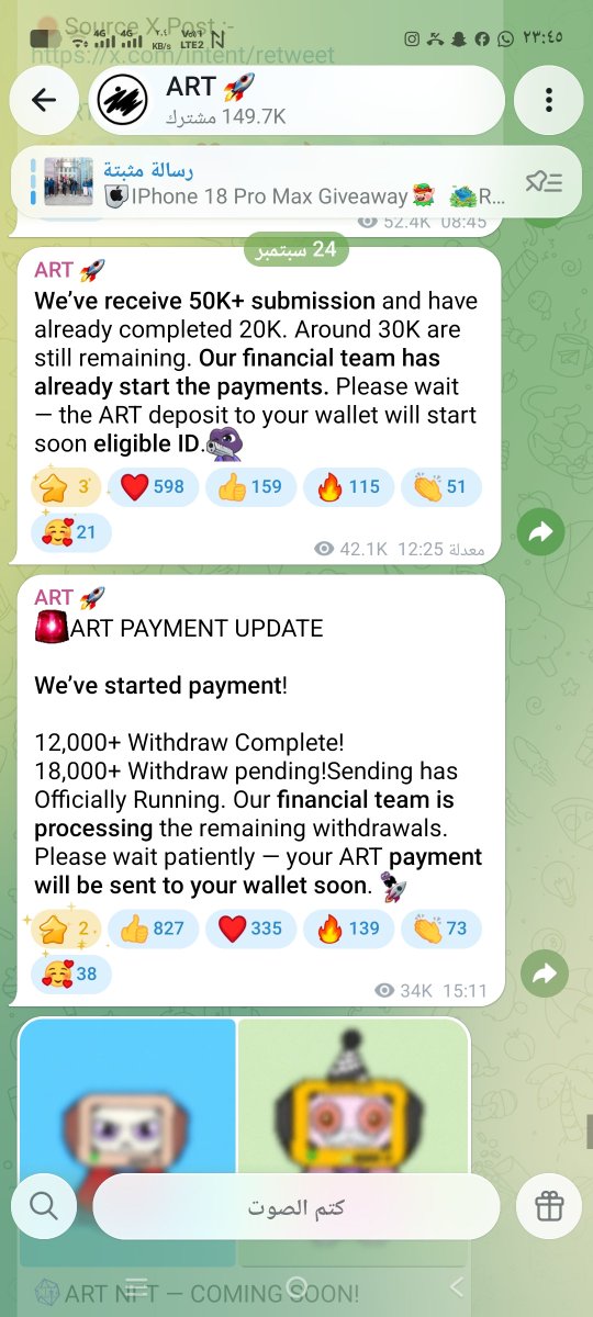 salahloay60's tweet photo. @ART_Token_Web You made double payments—once for 12,000 and once for 20,000. Could you please clarify which category I fall under and what my status is https://t.co/UINkB3vDdV