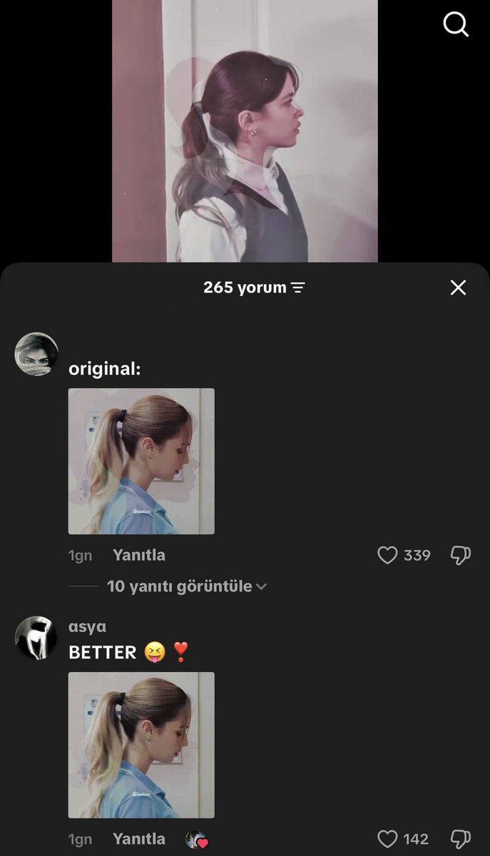rachelxbll's tweet photo. bu gerizekalılar niye böyle ya karşılaştırma videosu değil düz heline yapılan edit buna rağmen orul orul kudurup gif atıyorlar cidden gelecekte cerenle aynı projede yer alanlara sadece sabır diliyorum #HelinElveren https://t.co/2Tn5t6pmFh