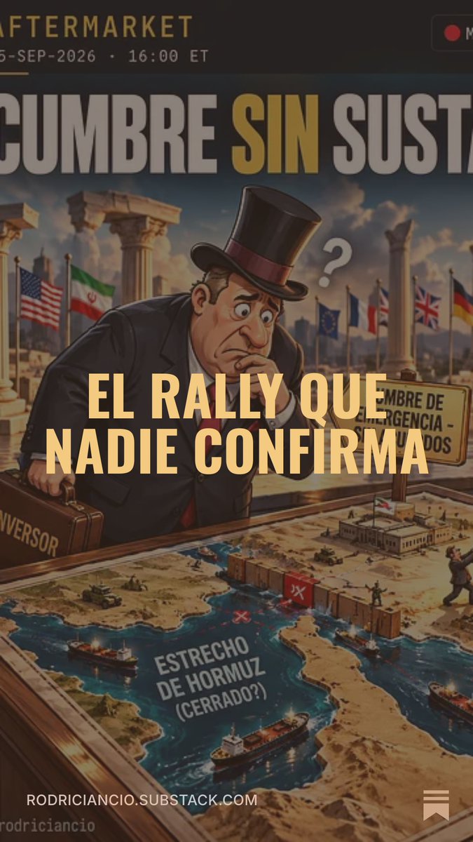 rodriciancio's tweet photo. 📌 Tesis:
El rally concentrado en #LargeCaps sin #Breadth y con #McClellan en sobreventa no sobrevive el lunes si no aparecen compradores en #SmallCaps.
Análisis completo → Substack
Si esto te aporta, RT. El premarket llega el lunes ~08:00 ET.