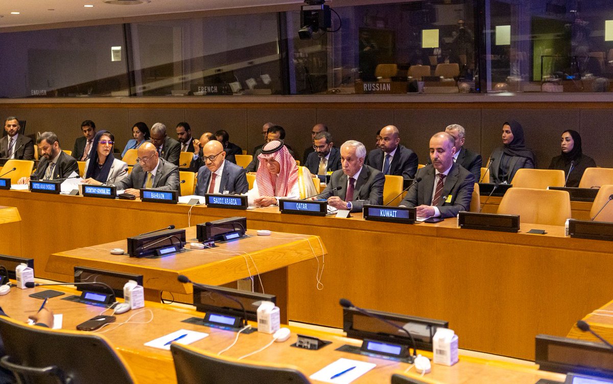 MofaQatar_EN's tweet photo. Qatar Participates in GCC-India Foreign Ministers' Meeting in New York

New York | September 25, 2026

The State of Qatar participated Friday in the meeting of foreign ministers of the Gulf Cooperation Council (GCC) and the Republic of India.
HE Minister of State for Foreign Affairs Sultan bin Saad Al Muraikhi represented the State of Qatar at the meeting.

The meeting was held on the sidelines of the 81st United Nations General Assembly in New York.

#MOFAQatar