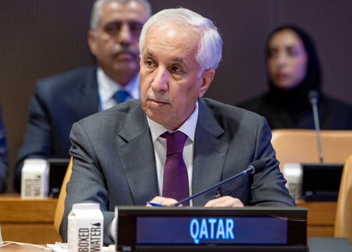 MofaQatar_EN's tweet photo. Qatar Participates in GCC-India Foreign Ministers' Meeting in New York

New York | September 25, 2026

The State of Qatar participated Friday in the meeting of foreign ministers of the Gulf Cooperation Council (GCC) and the Republic of India.
HE Minister of State for Foreign Affairs Sultan bin Saad Al Muraikhi represented the State of Qatar at the meeting.

The meeting was held on the sidelines of the 81st United Nations General Assembly in New York.

#MOFAQatar
