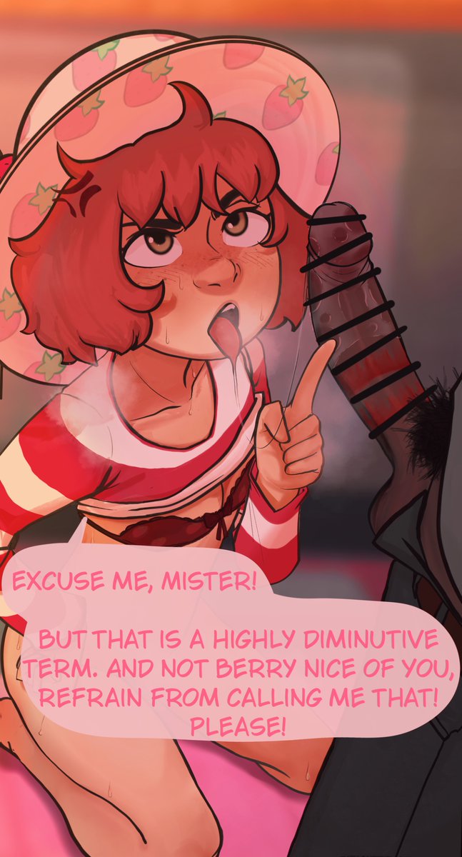 SourRequiem's tweet photo. Strawberry shortcake, Not Berry nice of you to be saying those things! 🍓🍰 https://t.co/bNmtJTgCv9