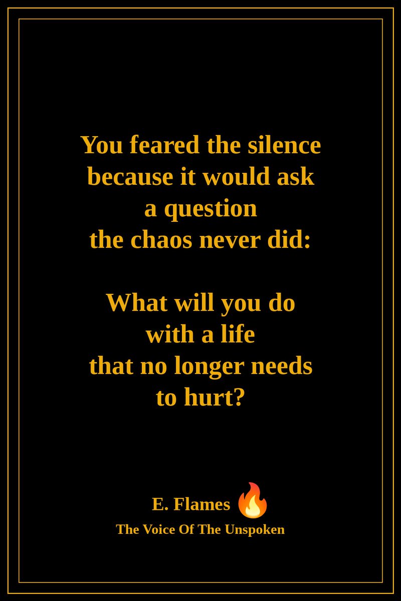 flamesvoice1's tweet photo. Stillness asks everything."
"Crisis has one job: keep you moving. Calm has another: force you to choose."
"Follow. The choice is coming."
#Stillness #Crisis #Calm #Choose https://t.co/Fo16J7ax3y