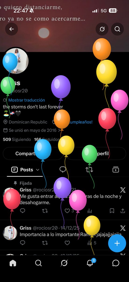 rociosr20's tweet photo. Gracias papá dios por un año más de vida !! https://t.co/v2oYd0uQaJ