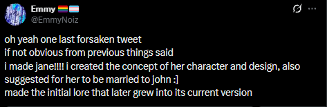 GStateri's tweet photo. @Capuccinomunch @Forsaken_News I guess it's an old design because Emmy is the creator of Jane Doe's design and concepts, idk tho https://t.co/zF3TsRjnvO