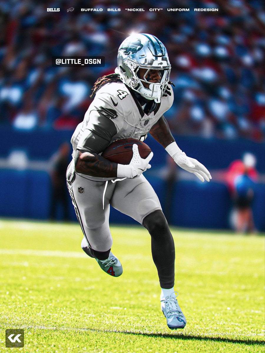 little_dsgn's tweet photo. . @BuffaloBills “Nickel City” uniform redesign.
.
.
#BillsMafia https://t.co/H5zW3lYFiT