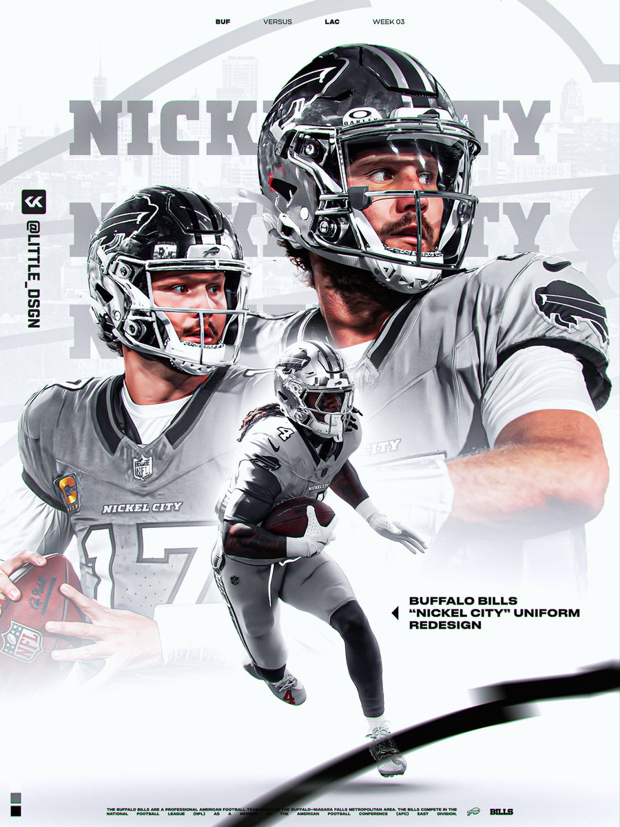 little_dsgn's tweet photo. . @BuffaloBills “Nickel City” uniform redesign.
.
.
#BillsMafia https://t.co/H5zW3lYFiT
