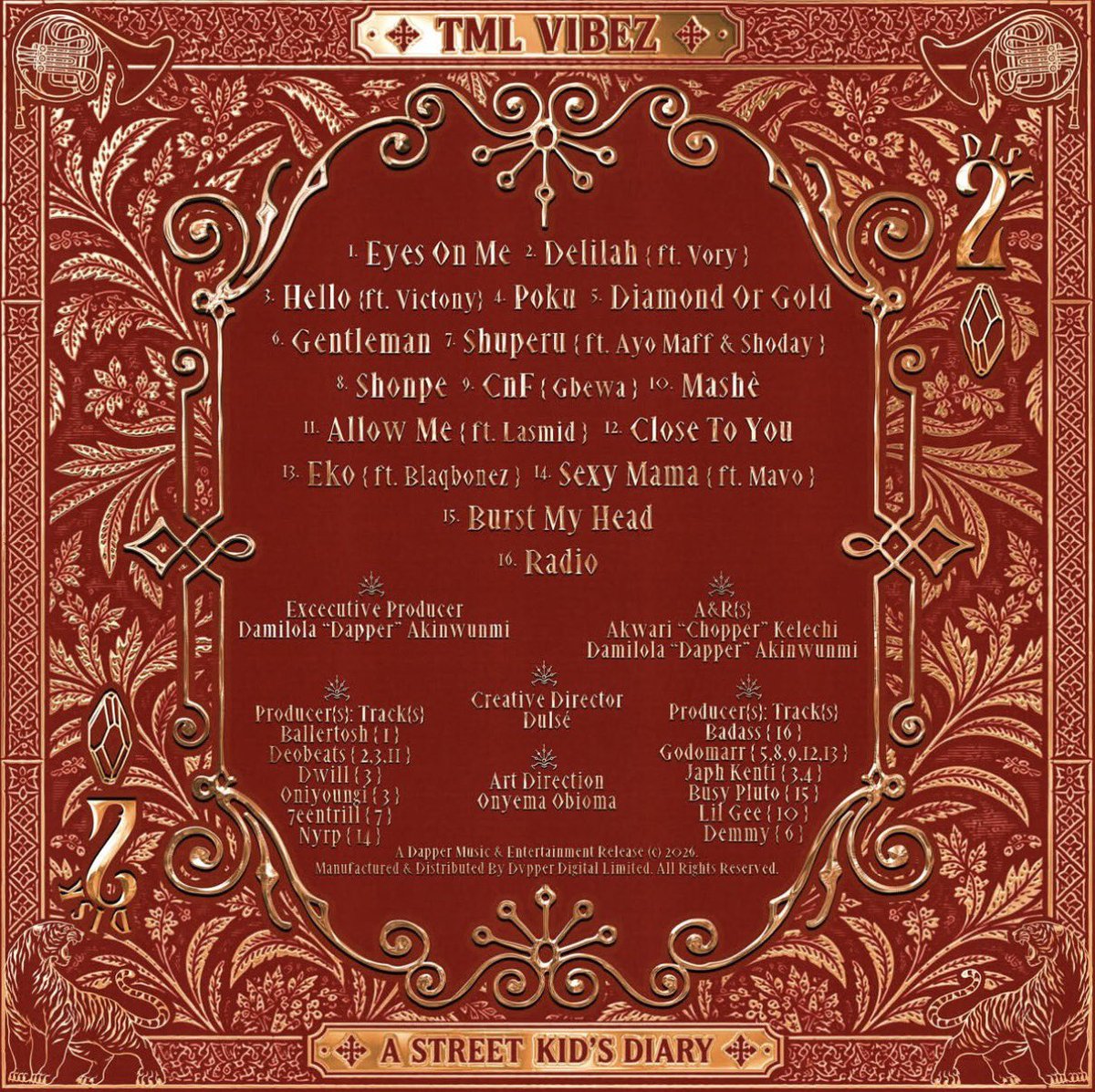 hypetribeng's tweet photo. 🚨TML VIBEZ — NEW PROJECT 
“A STREET KIDS DIARY”. DELUXE 💿 

Ft. Mavo, Victony, Blaqbonez, Lasmid, Ayo Maff, Shoday, Vory
16 SONGS 

OUT NEXT FRIDAY 🚨 https://t.co/JGmgHZX9vS