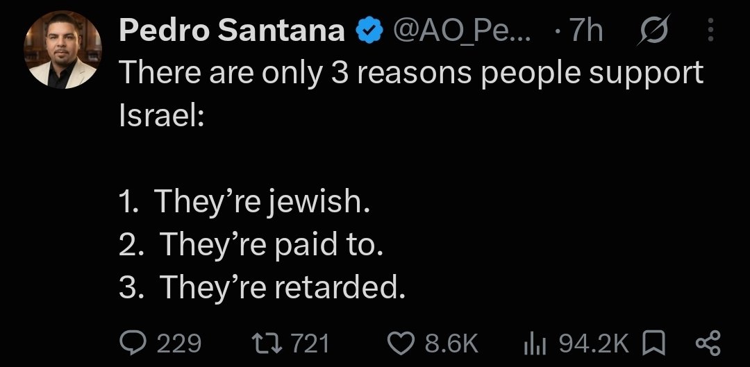 LibertyLockPod's tweet photo. Exact same thing for Trump supporters. For the exact same reason. The modern GOP is almost exclusively a proxy for Israel. https://t.co/TI0Z50O0yJ