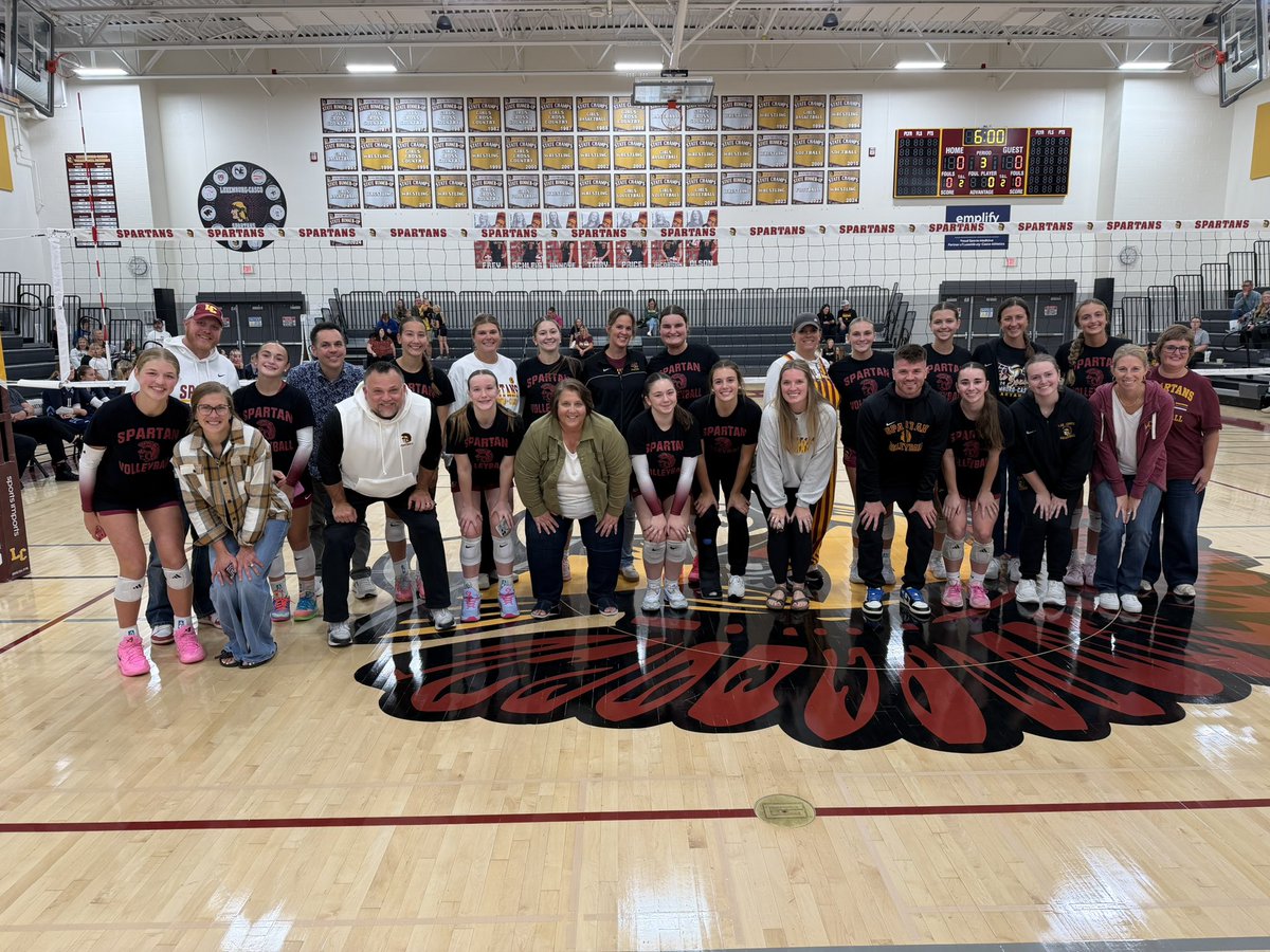 LCSpartanvball's tweet photo. At last nights home match we got the opportunity to recognize the amazing staff we have at Luxemburg-Casco and all they do not only for our athletes, but all the students in our district.  We appreciate you!! #WeAreSpartans #StaffAppreciation https://t.co/L4v4GIopsM