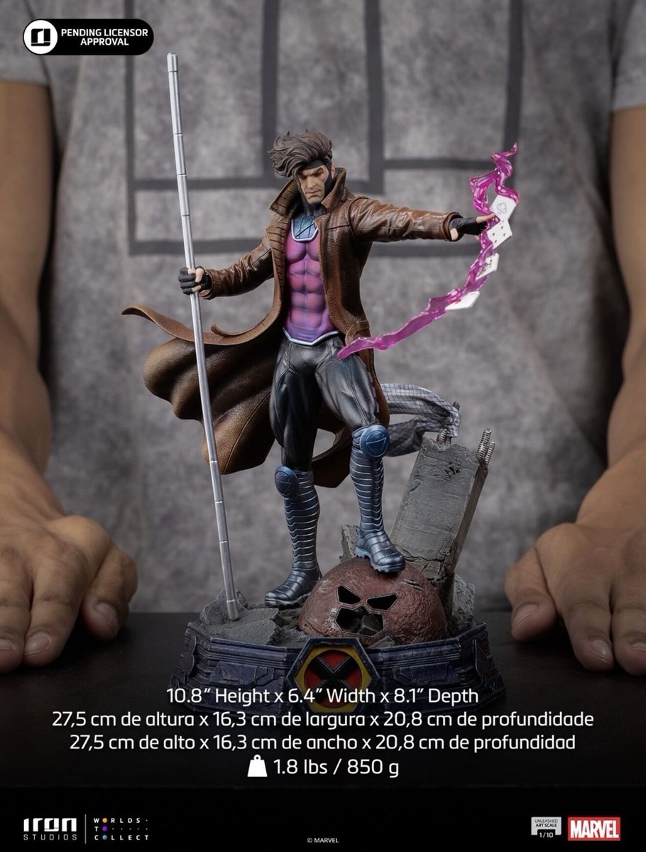 GambitSpotting's tweet photo. Spotted: Art Scale 1/10 figure from Iron Studios coming 2027
#gambit https://t.co/1OdeF9u5Qn