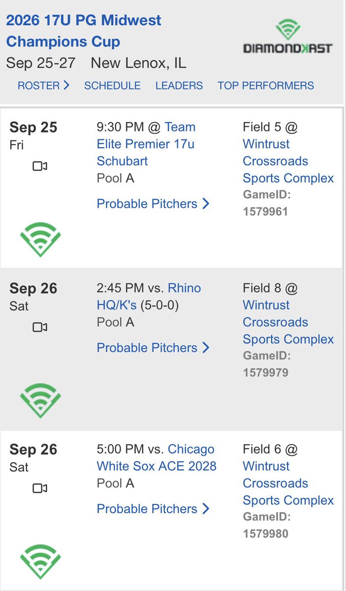 22TuckWadd22's tweet photo. I will be playing with 2028 Spects National Friedrichs this weekend in New Lennox, IL.
  
Game time/Schedule ⬇️ https://t.co/tAMFPRvrKr