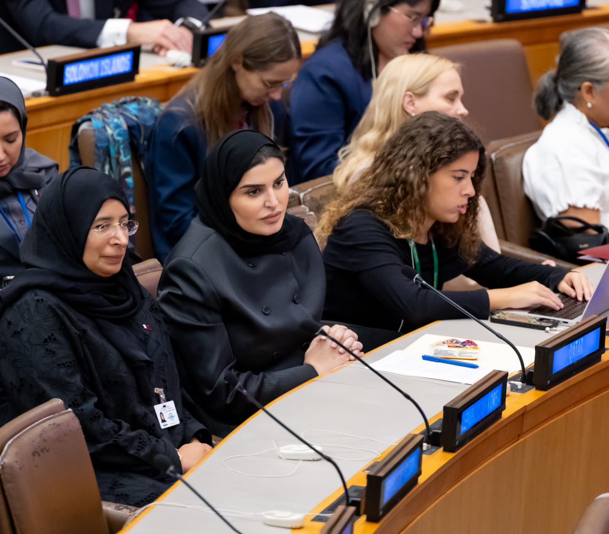 MofaQatar_EN's tweet photo. Qatar Urges Global Solidarity on Pandemic Preparedness at UN High-level Meeting

New York, September 25, 2026

The State of Qatar has called for greater international solidarity and equitable access to vaccines and treatments to strengthen preparedness for future pandemics and health emergencies.

HE Minister of State for International Cooperation Dr Maryam bint Ali Al Misnad made the remarks at a high-level United Nations meeting on pandemic prevention, preparedness and response, held on the sidelines of the 81st session of the UN General Assembly in New York. 
HE Al Misnad said health was fundamental to sustainable development and to the wellbeing and prosperity of communities. She said Qatar's National Vision 2030 places human development among its key pillars and has guided investment in healthcare infrastructure, services and innovation.

Qatar has developed an integrated healthcare system providing preventive and curative services, Her Excellency said, adding that the country was committed to a comprehensive, equitable and sustainable approach to pandemic and health-emergency preparedness.
She highlighted Qatar's National Health Strategy 2024-2030, which is based on the theme "Health for All" and focuses on population health, healthcare delivery and health-system efficiency.

The Covid-19 pandemic demonstrated the need for resilient and inclusive health systems capable of responding to major emergencies, Al Misnad said. She described the pandemic as a test of Qatar's preparedness and ability to adapt to an unprecedented health crisis.

Al Misnad added that Qatar's significant investment in healthcare enabled the country to deliver a comprehensive response to the pandemic, helping contain its impact and record one of the lowest Covid-19 mortality rates.

Her Excellency also highlighted Qatar's international humanitarian assistance, including medical and relief support during health emergencies, and praised the World Health Organization for its role in addressing current and future health challenges.

Al Misnad said future pandemics could only be addressed effectively through genuine international cooperation and equitable, sustainable access to preventive medical measures, including vaccines and treatments.

She reaffirmed Qatar's commitment to supporting international efforts to strengthen global public health and respond to shared health threats.

#MOFAQatar 
#UNGA81