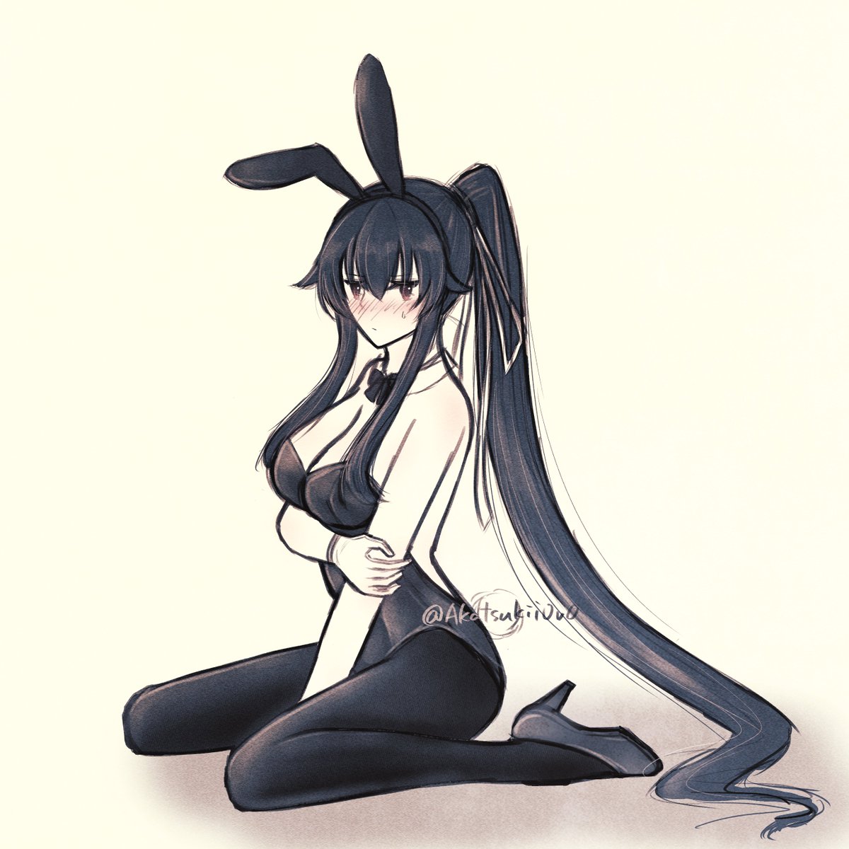 AkatsukiiOvO's tweet photo. 中秋の名月だからバニー矢矧🐰
#艦これ版深夜の真剣お絵描き60分一本勝負 
#艦これ版真剣お絵描き60分一本勝負_20260925 https://t.co/3pife88R25
