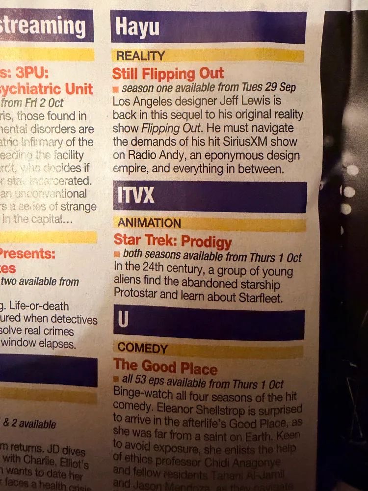 GoodAaron's tweet photo. For any UK #StarTrekProdigy fans out there…

Looks like both seasons of our show are coming to ITVX this October 1st! 🖖

#StarTrek https://t.co/GJn11s2LZp