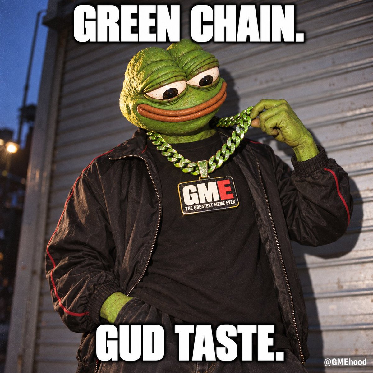 Magi300a's tweet photo. @RobinhoodCrypto Green chain hits different with $GME on it. 🐸

@GMEhood https://t.co/s2lj9Oj9h1