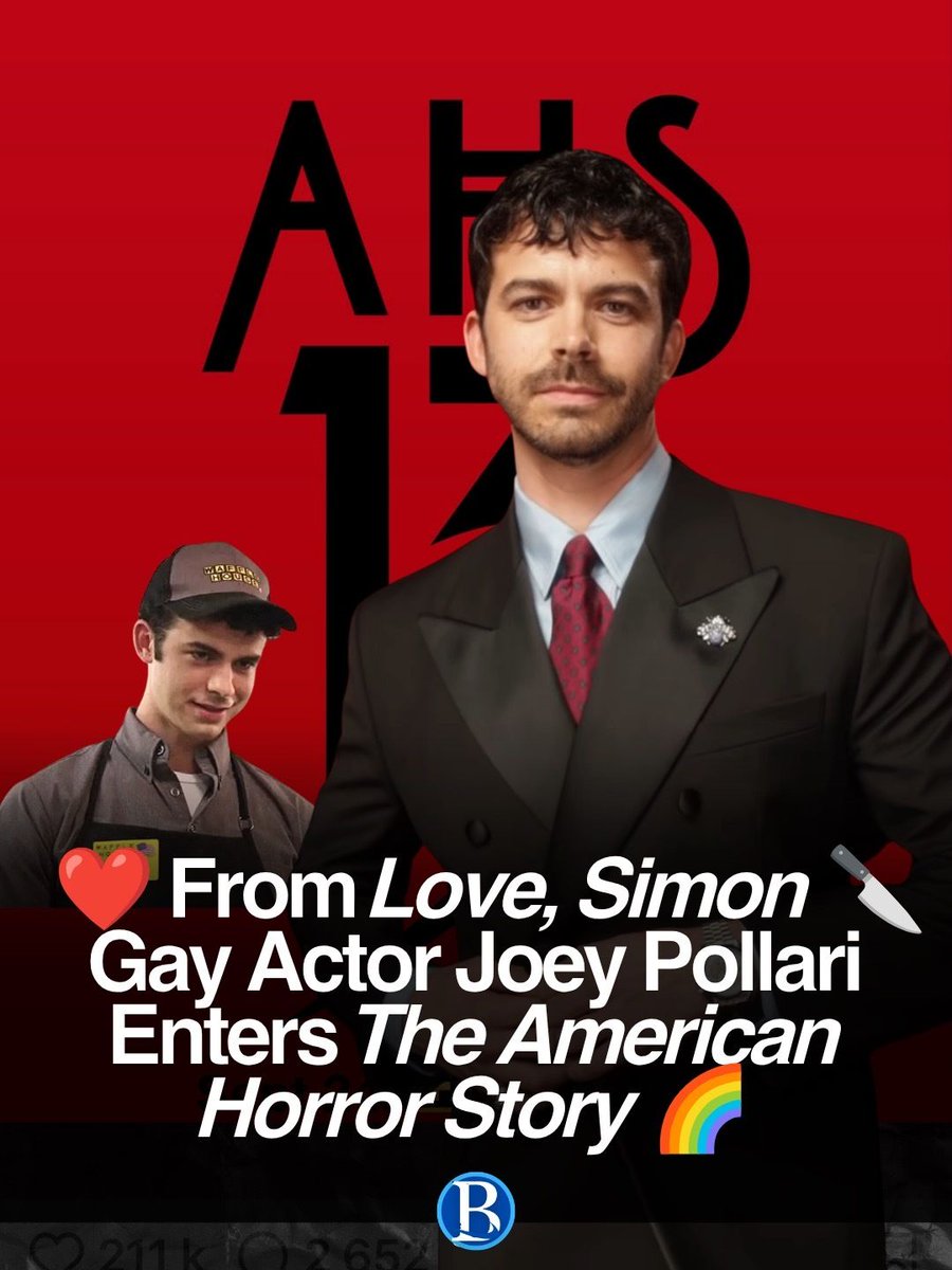 BGayCom's tweet photo. You may remember Joey Pollari from Love, Simon. Now he’s a major new face in American Horror Story: 13 — while making music inspired by Polari, the historic coded language of gay men. 🔪🌈 #JoeyPollari #AHS13 https://t.co/DQl3FD8hAO