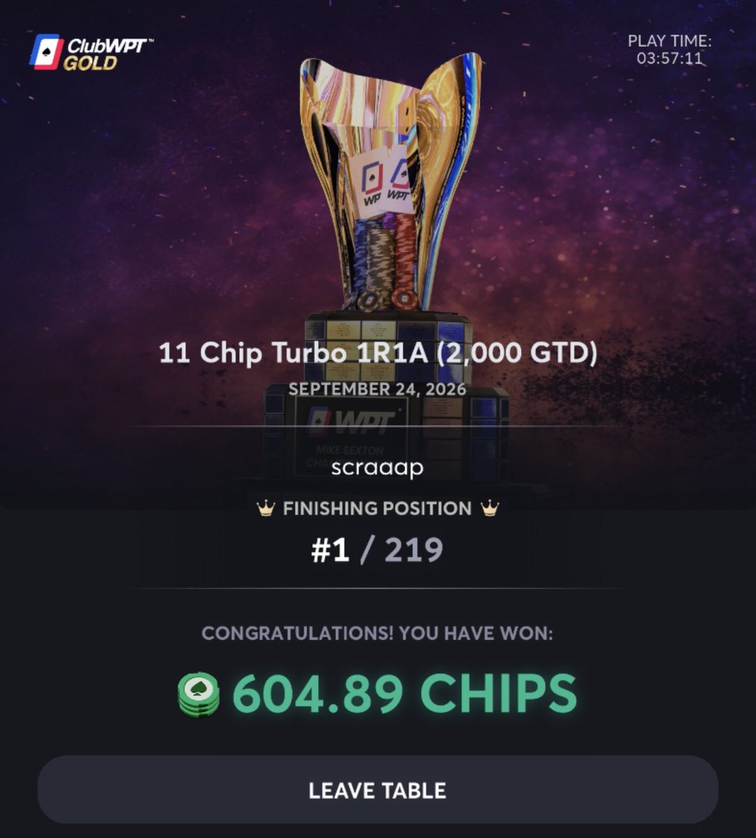 scraaappoker's tweet photo. @ClubWPTGold can we get a rename of the 11 Chip Turbo 1R1A? https://t.co/HIuMigKnfL