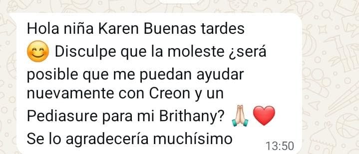 karenisabelM's tweet photo. Brittany tiene parálisis cerebral infantil.

La mamita nos pide ayuda con 7 cajitas y un pediasure en total ($88), quién pueda ayudarnos les agradecería 🥺🙏

Info: 0986765985 
RT🙏
@CentralNewsEC @sybelmartinez @JayJayTi @mauroandinoe @bessygranjaOK @la_abogada_ @fabriciocorread https://t.co/aoZjNzWdtH