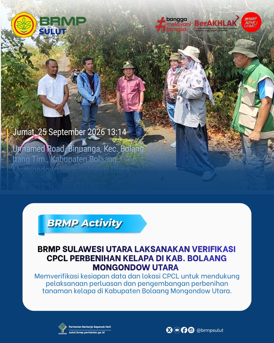 BpsipSulut's tweet photo. BRMP Sulawesi Utara Laksanakan Verifikasi CPCL Perbenihan Kelapa di Kab. Bolaang Mongondow Utara https://t.co/LjVhdHFbuh