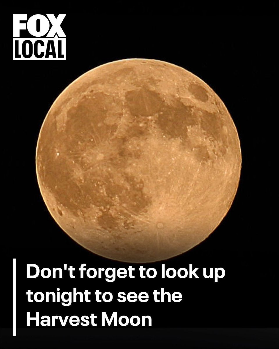 FOX26Houston's tweet photo. The Harvest Moon will appear full over the next few nights, so don't forget to look up. https://t.co/CzXXuYWnzS https://t.co/8i4WUuvHdF