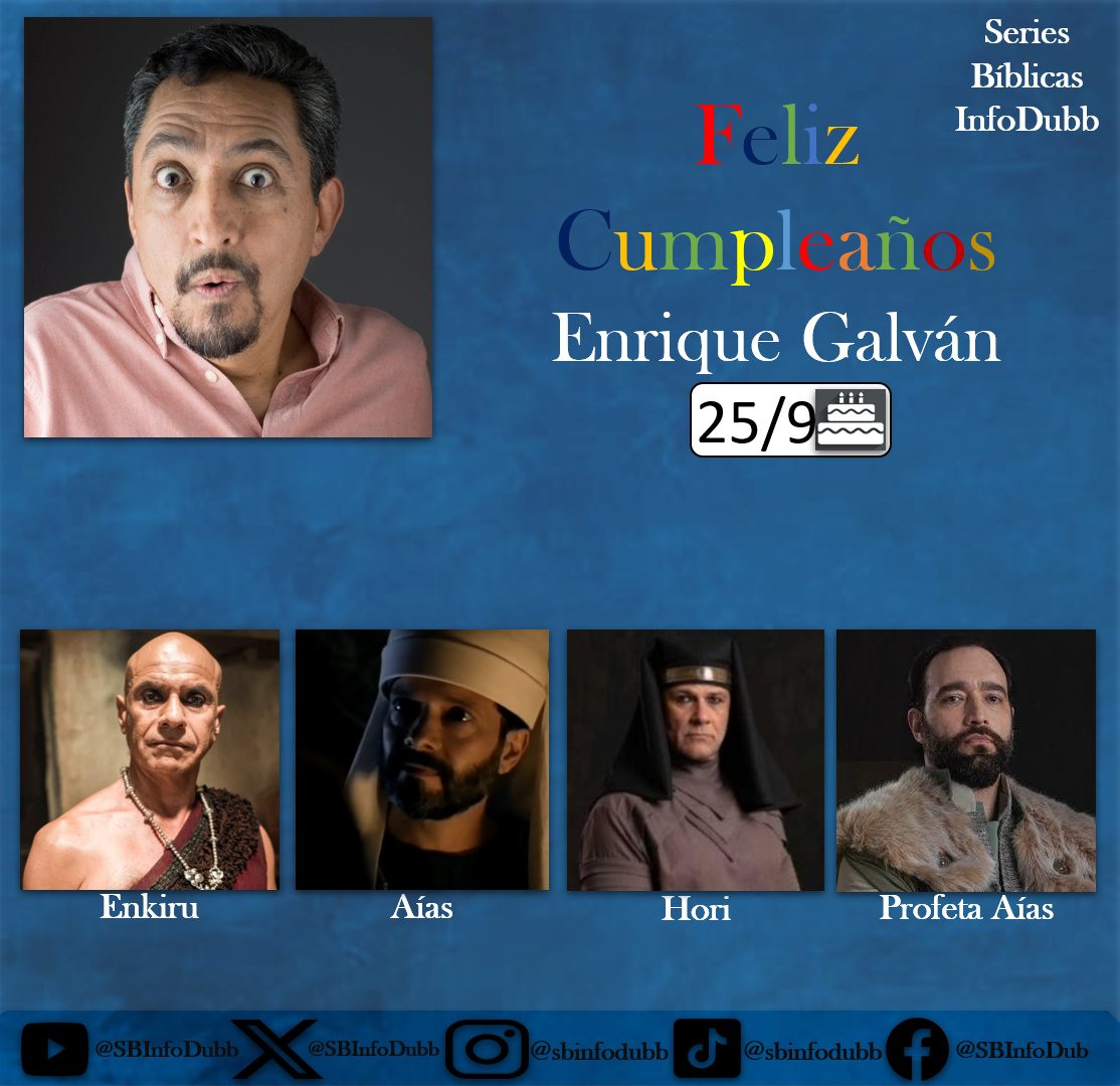 SBInfoDubb's tweet photo. 🎂| Cumpleaños 
Queremos Desearle Un Feliz Cumpleaños Al Actor De doblaje Enrique Galván @galvanactor https://t.co/urJ7v98TjT