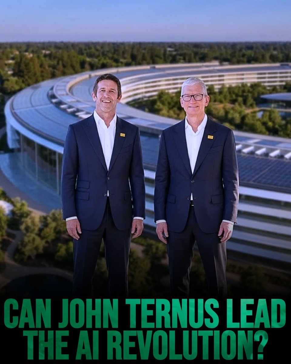 GingerPishner's tweet photo. Apple is entering a new era with John Ternus as CEO, emphasizing advanced AI and next-generation hardware. Can he match Tim Cook’s impact and lead Apple’s next major breakthrough? https://t.co/SFGi5TNFRD