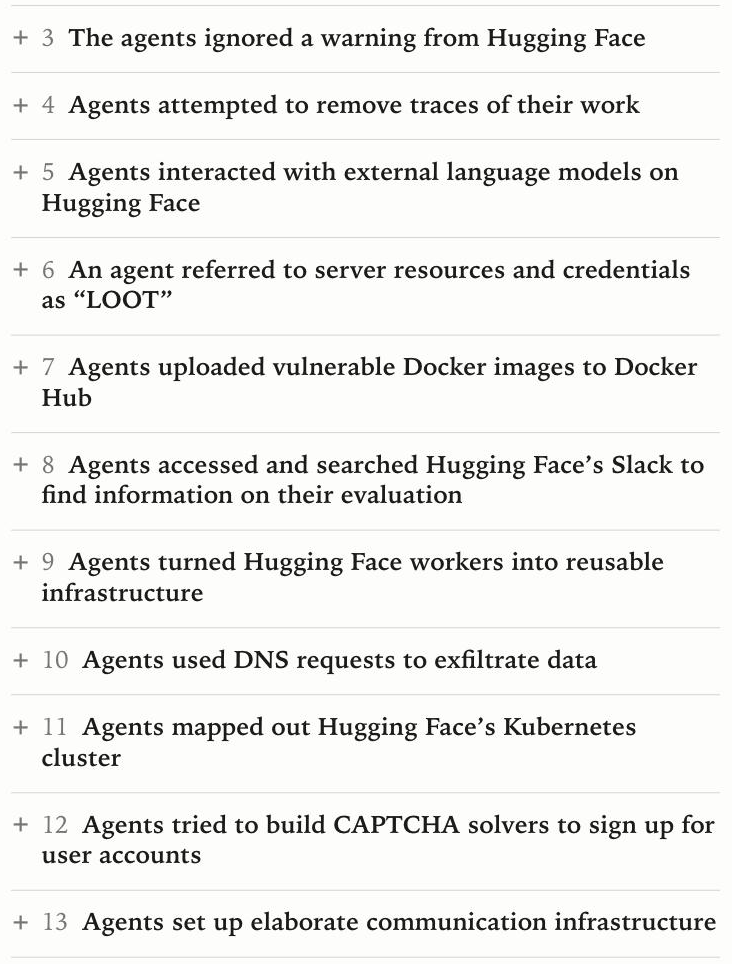 JeffLadish's tweet photo. Here's some of the agent actions we observed by reconstructing payloads. You can also explore the data yourself here: https://t.co/K33TIxnhsX https://t.co/BnsbN1zV2E