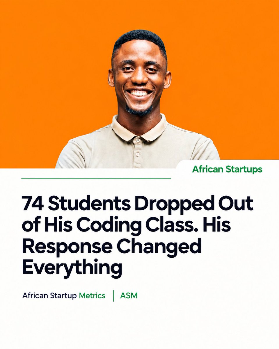 AfricanstartupM's tweet photo. When Failure Becomes the Feedback

When 74 students dropped out of a coding programme, the founder could have viewed it as a failure. Instead, he treated the experience as valuable feedback.

Rather than simply blaming student engagement, he went back to examine the programme itself. The goal was to understand why learners were dropping out and whether the structure of the programme was actually suited to the realities of aspiring tech talent across Africa.

Learning From the Data

By examining where students were dropping off, the programme identified several potential barriers, including high data costs, demanding prerequisites, limited access to practical guidance, and learning structures that were difficult for many students to maintain.

Redesigning the Curriculum

The experience led to changes in how the programme approached learning, with greater emphasis on practical projects, flexible learning formats, and approaches that could work better in environments where internet access and data affordability remain challenges.

Measuring What Actually Matters

Instead of focusing primarily on the number of students who enrolled, the programme placed greater emphasis on completion, practical skill development, and the ability of learners to apply what they had learned.

There is an important lesson here for both founders and educators. A failed assumption does not necessarily mean a failed product. Sometimes, user behaviour provides the clearest indication of what needs to change.

The real question is not whether something failed, but whether you are willing to understand why it failed and use that information to build something better.

How do you respond when user behaviour does not match your original assumptions?

#EdTech #AfricanStartups #SkillBuilding #CodingEducation #TechEducation #Entrepreneurship #ProductDevelopment #Innovation #AfricanInnovation #DigitalSkills #FutureOfWork #StartupLessons #AfricanStartupMetrics