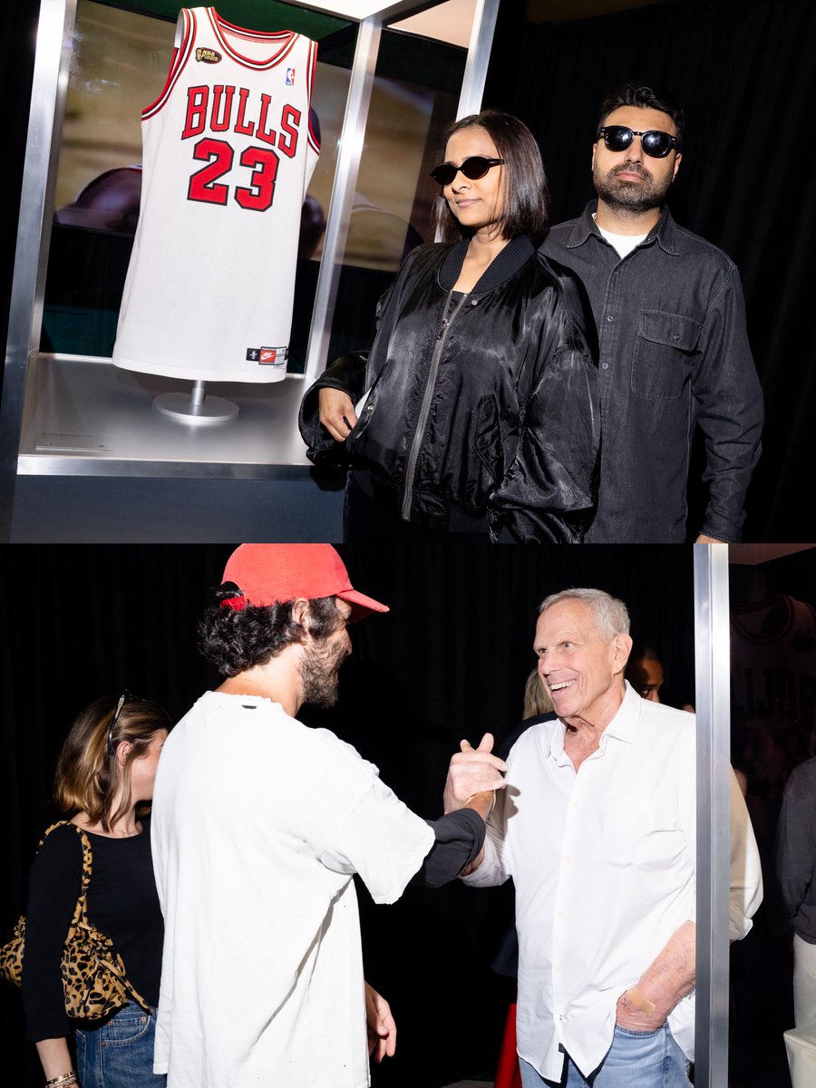 joopiteronline's tweet photo. Thankful for our friends &amp; family that made it a very special opening night in LA 🏀⛓️‍💥

Today and tomorrow are the last days to view Michael Jordan's 1998 NBA Finals Game 3 Jersey.

📍Canon Collectibles 
Fri: 12pm – 7pm | Sat: 12pm – 4pm

#JOOPITER #DrivenToGreatness https://t.co/cp95cRL7xD