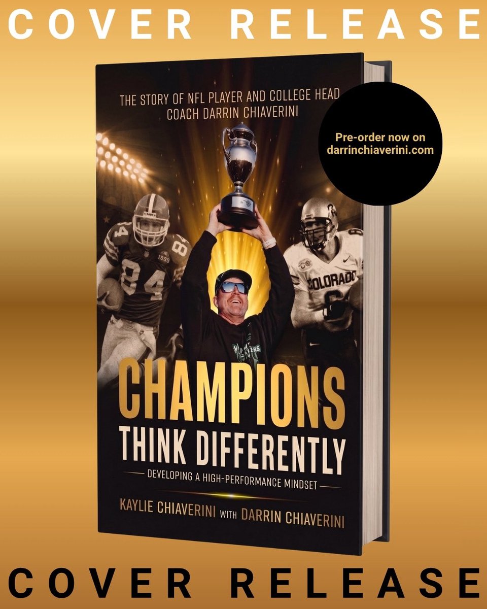 CoachChev6's tweet photo. With the help of my talented daughter Kaylie Chiaverini, we wrote an incredible book! Get your copy on Amazon starting October 12th 2026! For more info click link https://t.co/ApTRT3RmCq “Champions Think Differently” 🙌🔥🔥 https://t.co/D2kejJ6JMg