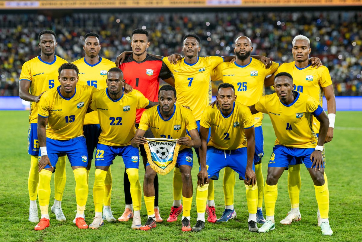 UrugwiroVillage's tweet photo. This evening at Amahoro Stadium, President Kagame joined tens of thousands of fans for the Africa Cup of Nations (AFCON) 2027 Qualifiers match, as Rwanda’s national football team, Amavubi, secured a 3–1 victory over Liberia. https://t.co/HdiTlOopyb
