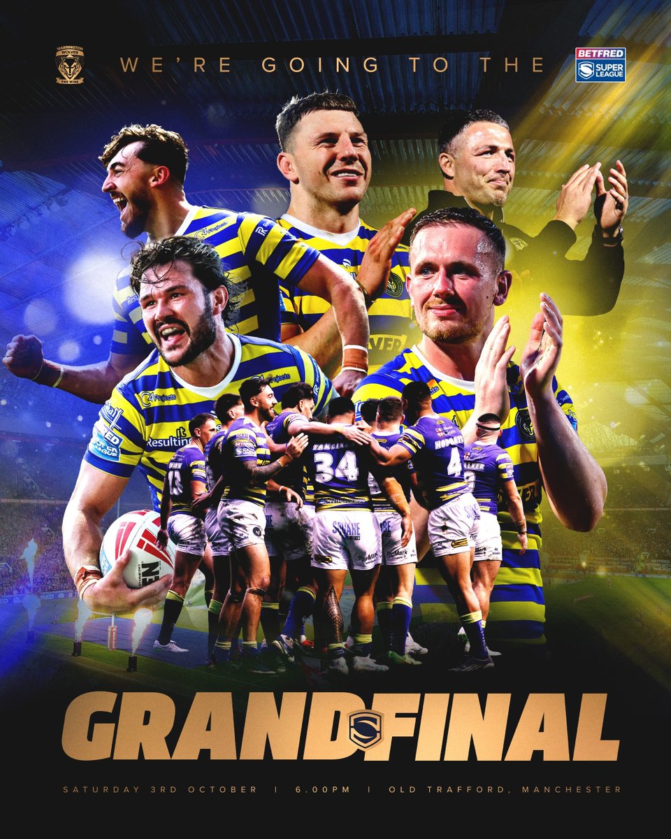 WarringtonRLFC's tweet photo. OHHHHHHH YES WE ARE!!!!!!!! 😍

Grand Final tickets on sale now to members 👉 https://t.co/rtBZLWlFsw https://t.co/5l6wlCqa4C