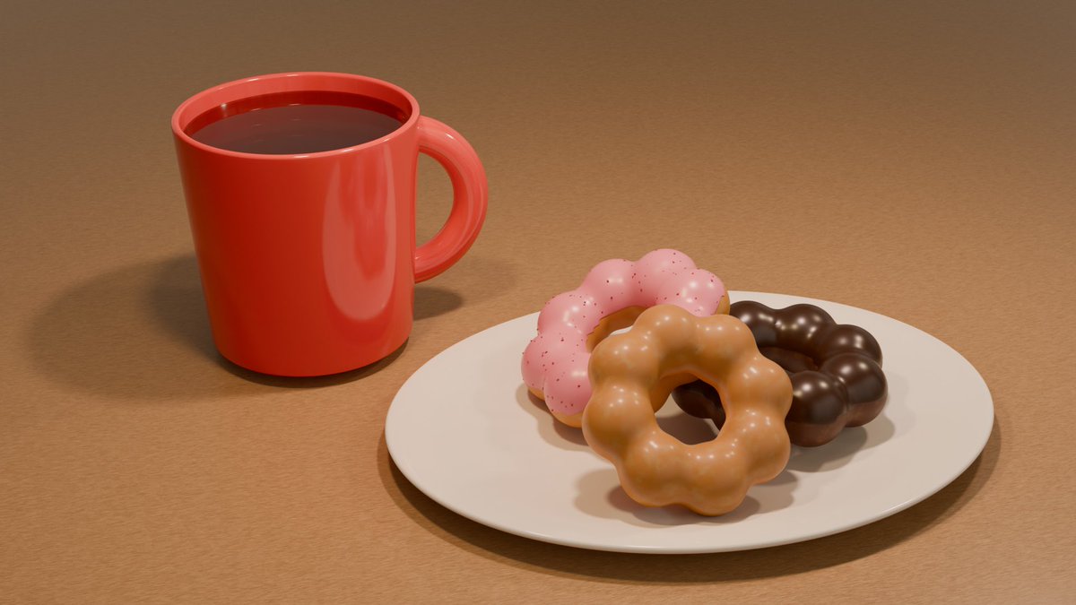 __enacha's tweet photo. ポンデリングと☕️
#blender #blender初心者 https://t.co/PIXgAeDuIO
