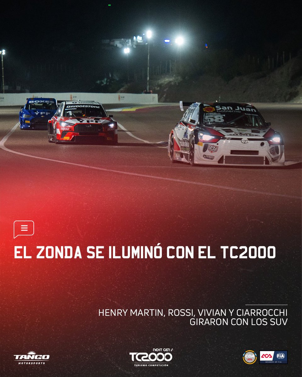SuperTC2000's tweet photo. Qué lindo estuvo, primera prueba de luces en el Zonda 💫

Nota completa
https://t.co/wzaDQ49T4X https://t.co/fnUMFGIMwT