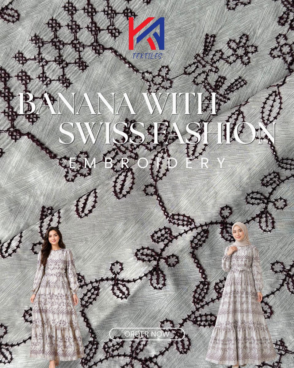 violetmoore2h9e's tweet photo. Elevate your style with Banana fabric paired with beautiful, distinctive Swiss Fashion Embroidery in White. Its elegant texture and detailed embroidery create a luxurious, feminine, and sophisticated look for every outfit. Perfect for any fashion https://t.co/ozjoUXiqb9